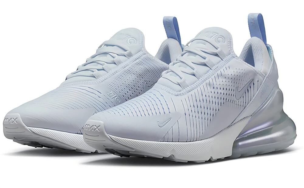 Nike Air Max 270 Grey/Blue Sneakers Brand New No Box - Picture 7 of 8